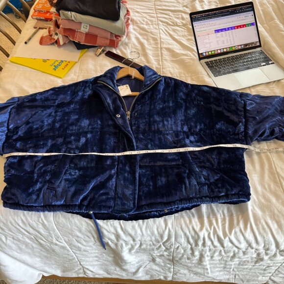 Free People Velvet Puffer Bomber Jacket - Picture 9 of 11